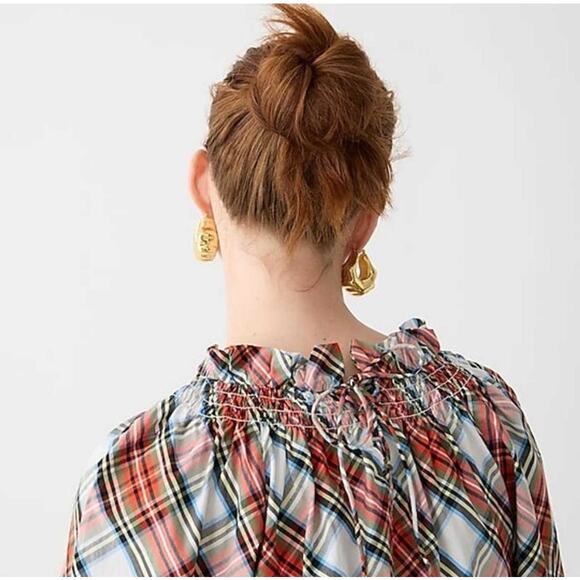 J.Crew Smocked-neck cotton poplin top in Snowy
Stewart tartan women’s xxl - Picture 5 of 13